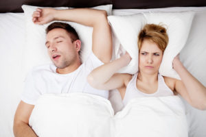 Man Snoring Wife Disturbed
